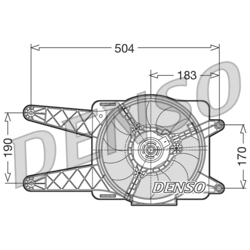 Ventilátor chladenia motora DENSO DER09016