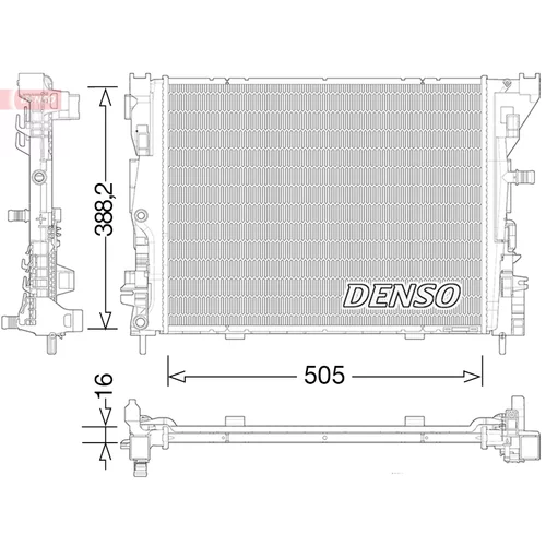 Chladič motora DRM23035 /DENSO/