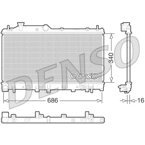 Chladič motora DENSO DRM36015