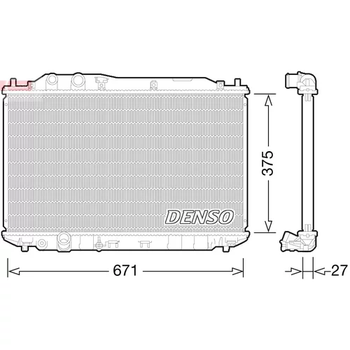 Chladič motora DENSO DRM40029