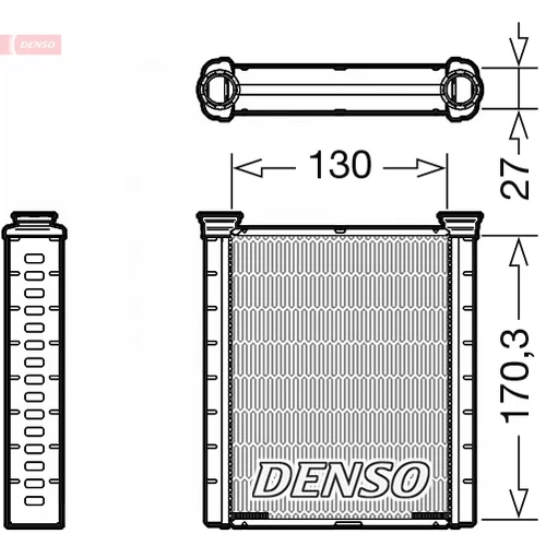 Výmenník tepla vnútorného kúrenia DRR46001 /DENSO/