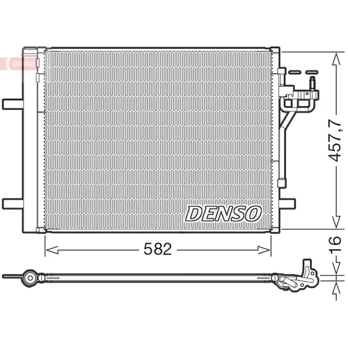 Kondenzátor klimatizácie DENSO DCN10056