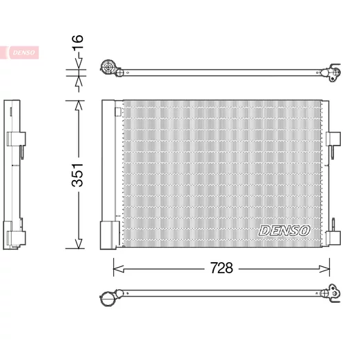 Kondenzátor klimatizácie DENSO DCN23032