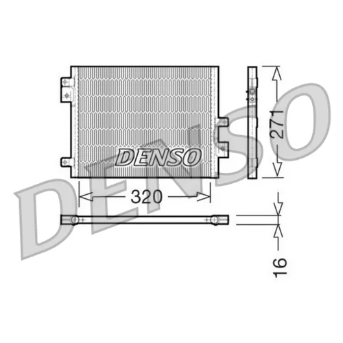 Kondenzátor klimatizácie DENSO DCN28002