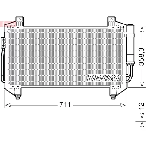 Kondenzátor klimatizácie DENSO DCN45011