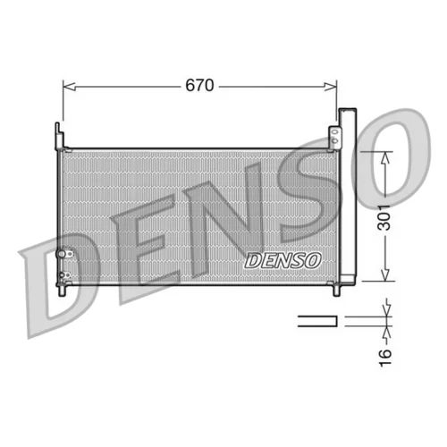 Kondenzátor klimatizácie DENSO DCN50037