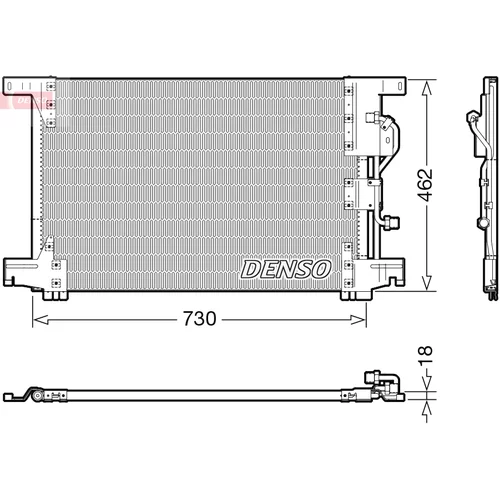 Kondenzátor klimatizácie DENSO DCN99073