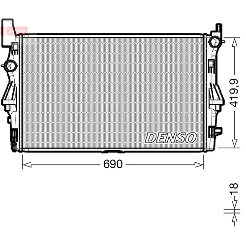 Chladič motora DENSO DRM17114