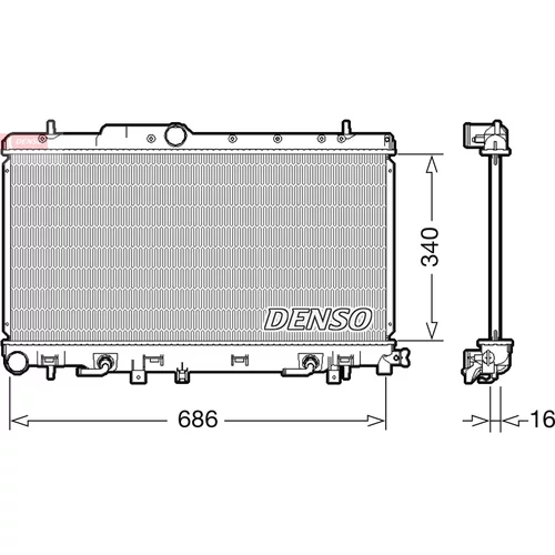 Chladič motora DENSO DRM36018