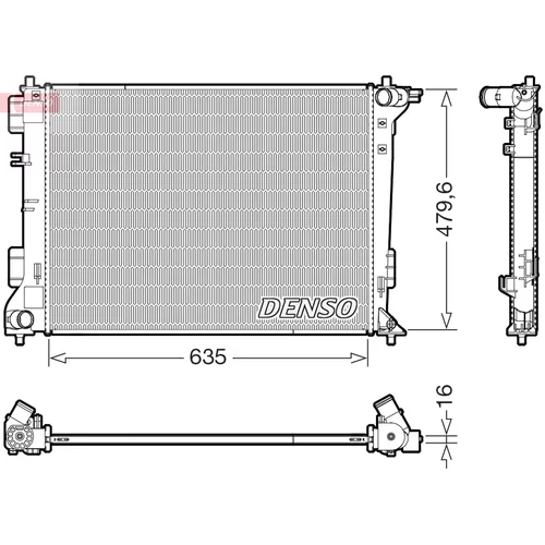 Chladič motora DENSO DRM41028