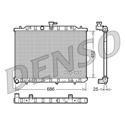 Chladič motora DENSO DRM46007