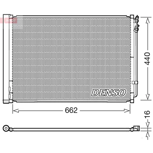 Kondenzátor klimatizácie DENSO DCN05032 - obr. 1