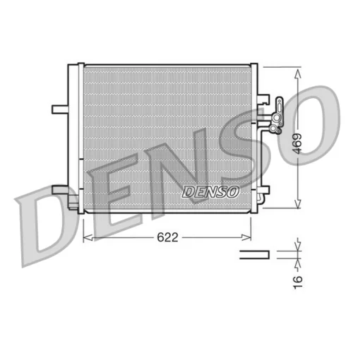 Kondenzátor klimatizácie DENSO DCN10016