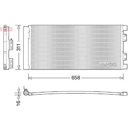 Kondenzátor klimatizácie DENSO DCN14002