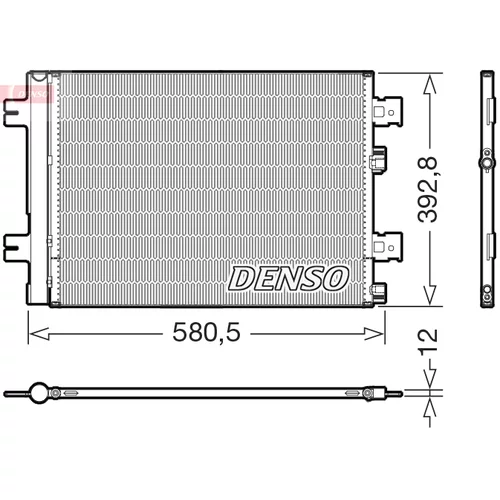 Kondenzátor klimatizácie DENSO DCN37005