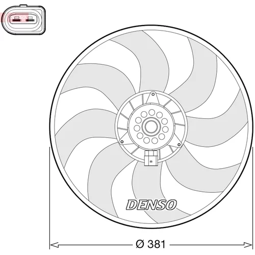 Ventilátor chladenia motora DENSO DER02006