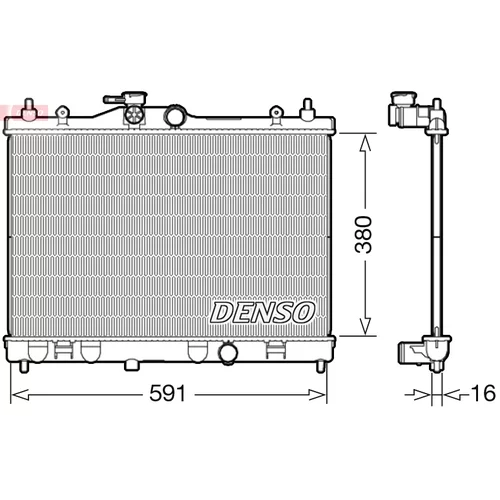 Chladič motora DENSO DRM46040