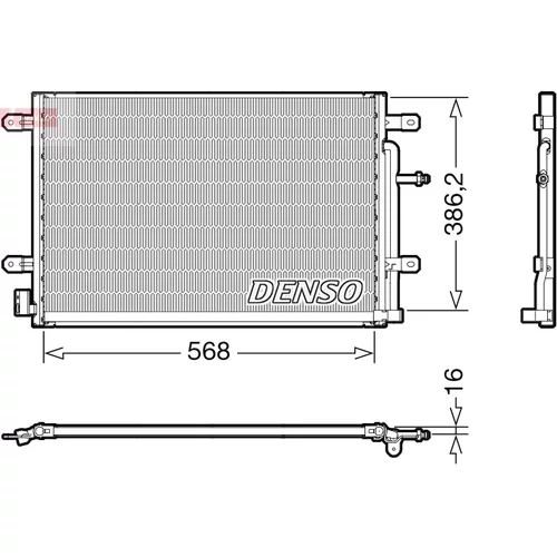 Kondenzátor klimatizácie DENSO DCN02038