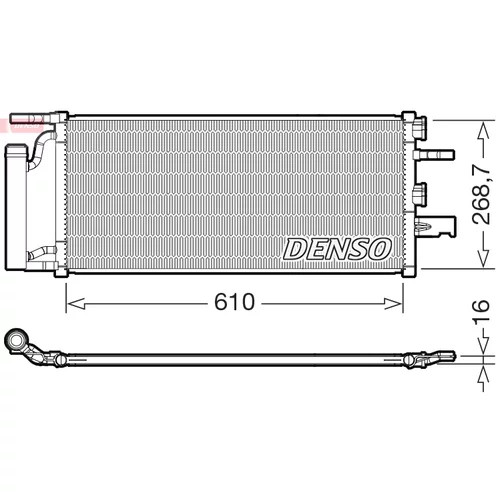 Kondenzátor klimatizácie DENSO DCN05036