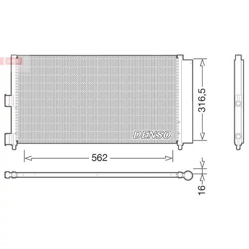 Kondenzátor klimatizácie DENSO DCN09072