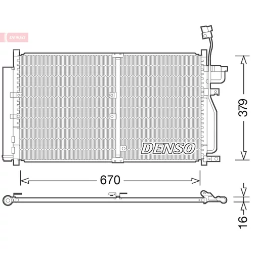 Kondenzátor klimatizácie DENSO DCN15003