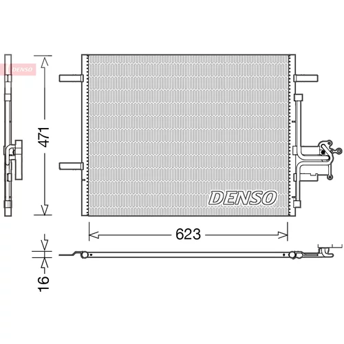 Kondenzátor klimatizácie DENSO DCN33010