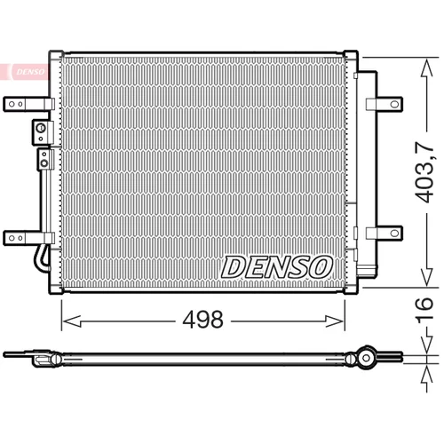 Kondenzátor klimatizácie DCN41025 /DENSO/