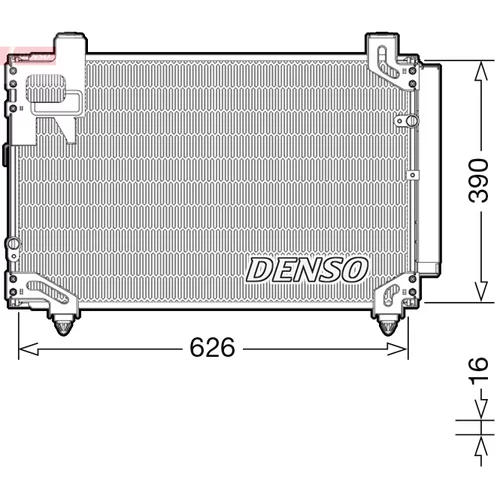 Kondenzátor klimatizácie DENSO DCN50044