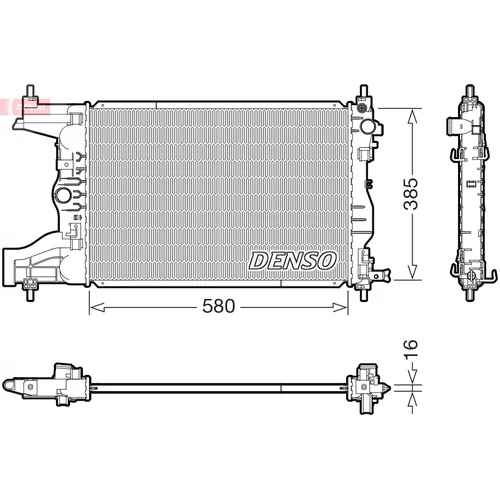 Chladič motora DENSO DRM15017