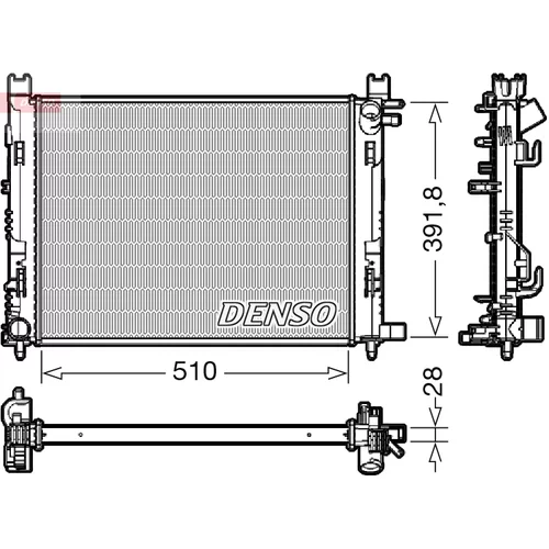 Chladič motora DENSO DRM23109