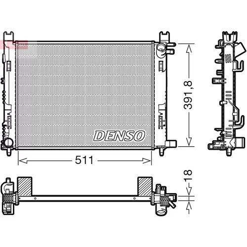 Chladič motora DRM37002 /DENSO/