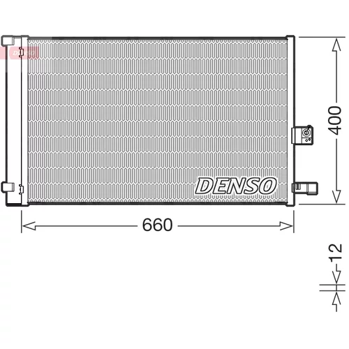 Kondenzátor klimatizácie DENSO DCN05037