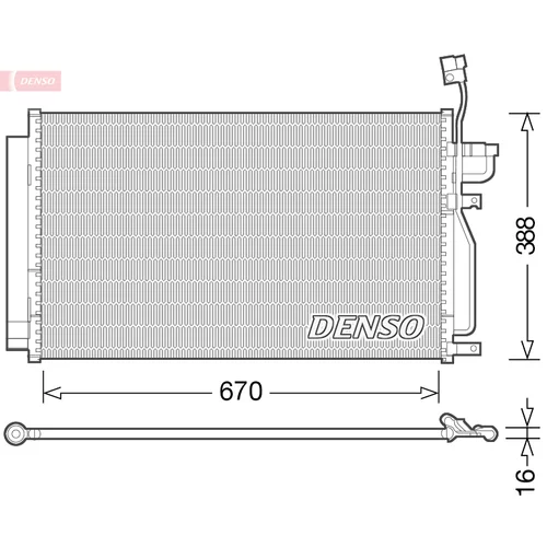 Kondenzátor klimatizácie DENSO DCN15002