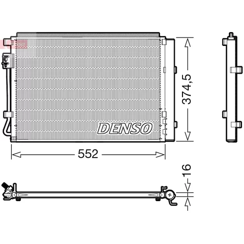 Kondenzátor klimatizácie DENSO DCN41017