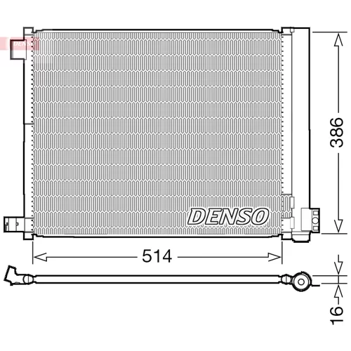 Kondenzátor klimatizácie DENSO DCN46022