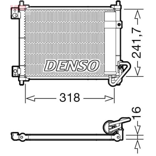 Kondenzátor klimatizácie DENSO DCN99055