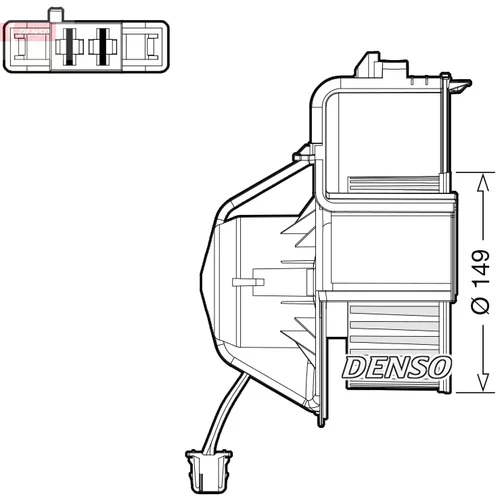 Vnútorný ventilátor DENSO DEA05007