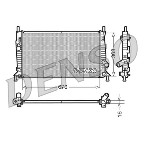 Chladič motora DENSO DRM10075