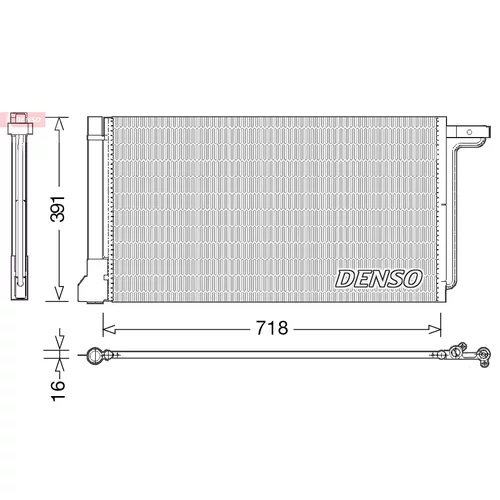 Kondenzátor klimatizácie DENSO DCN10028