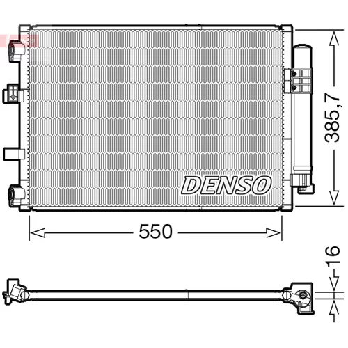 Kondenzátor klimatizácie DENSO DCN10043