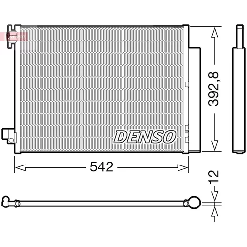 Kondenzátor klimatizácie DENSO DCN37004