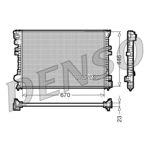 Chladič motora DENSO DRM07055