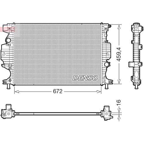 Chladič motora DRM10121 /DENSO/