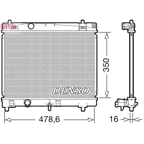 Chladič motora DRM50103 /DENSO/