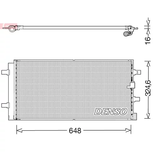 Kondenzátor klimatizácie DENSO DCN02044