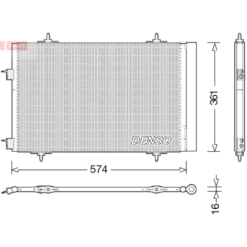 Kondenzátor klimatizácie DENSO DCN21020