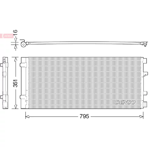 Kondenzátor klimatizácie DENSO DCN23037