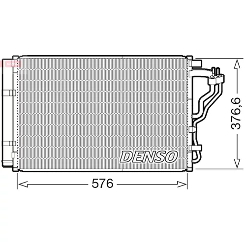 Kondenzátor klimatizácie DENSO DCN43008