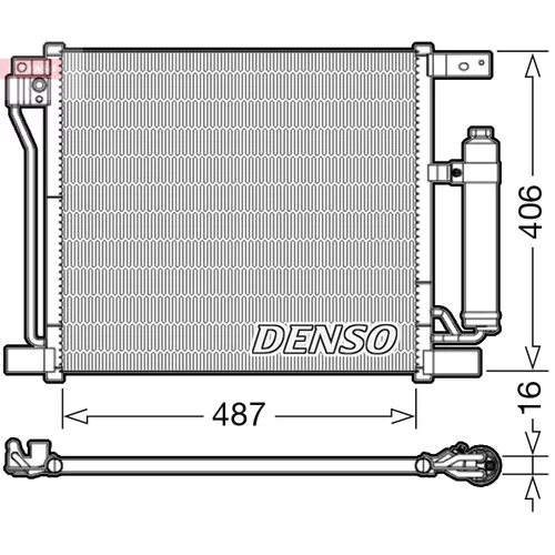 Kondenzátor klimatizácie DENSO DCN46021