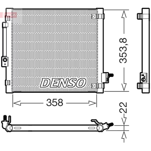 Kondenzátor klimatizácie DENSO DCN99081